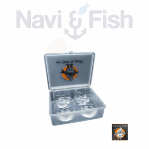 IB Glass Set 4x "We love to fish!"