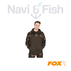 FOX LW Khaki/Camo Split Zip Hoody