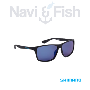 SHIMANO EYEWEAR MATTE BLACK & BLUE MIRROR